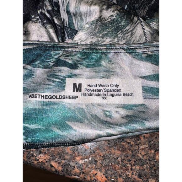 GoldSheep Ocean Waves Ankle Leggings Size M - Picture 6 of 6